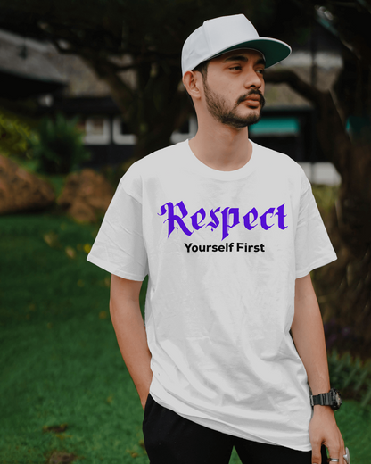 "RESPECT YOURSELF FIRST"  Oversize Printed T shirt