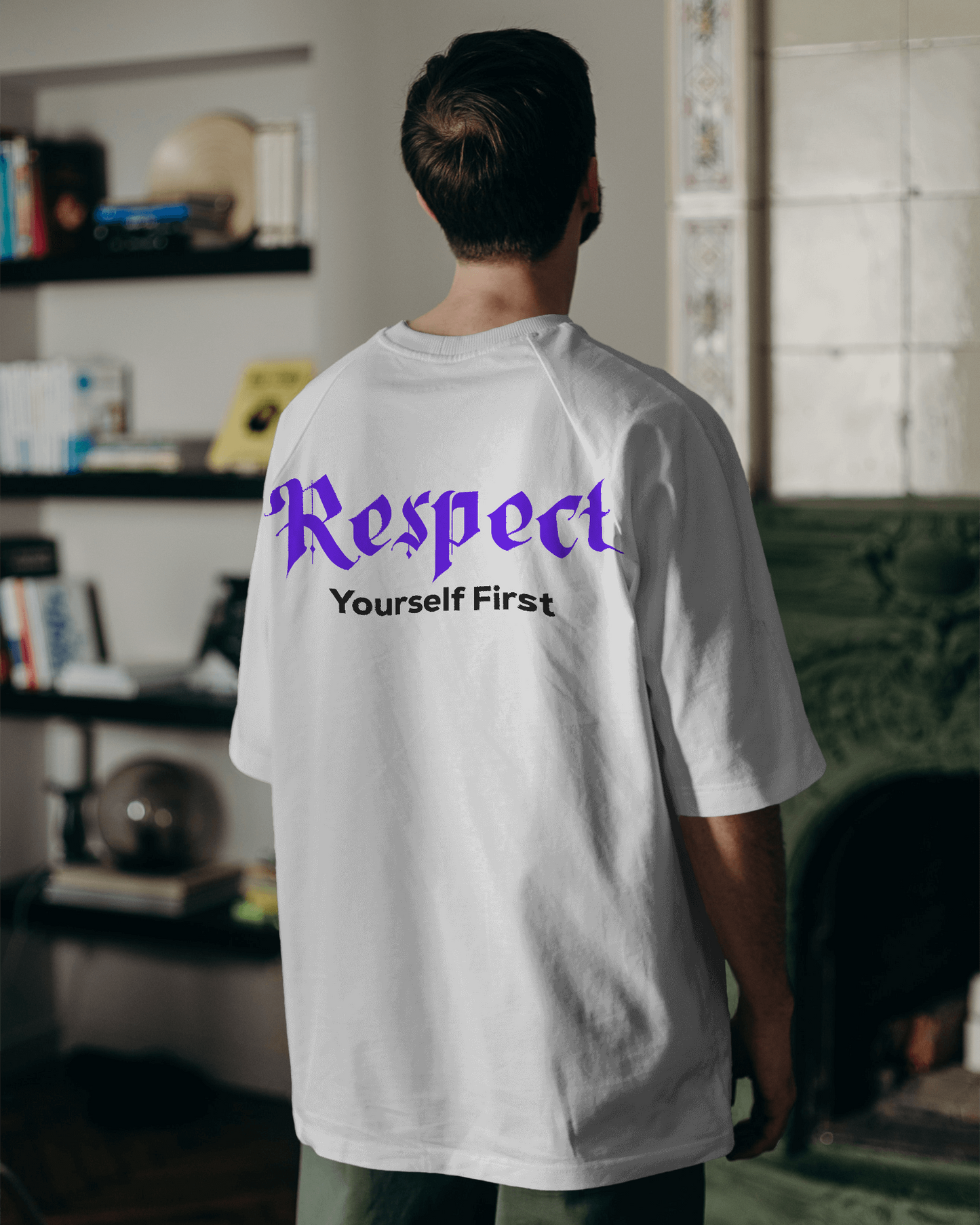 "RESPECT YOURSELF FIRST"  Oversize Printed T shirt