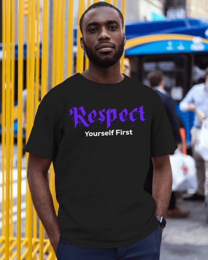 "RESPECT YOURSELF FIRST"  Oversize Printed T shirt