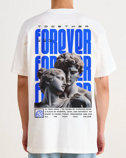 "TOGETHER FOREVER" Printed Oversize T shirt