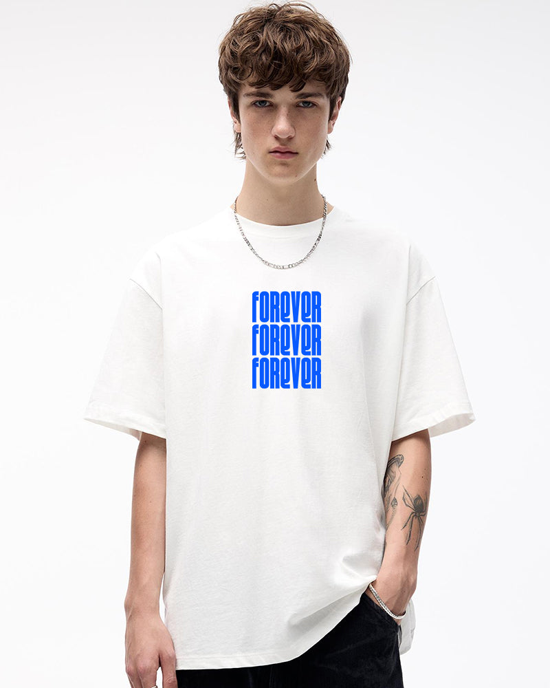 "TOGETHER FOREVER" Printed Oversize T shirt