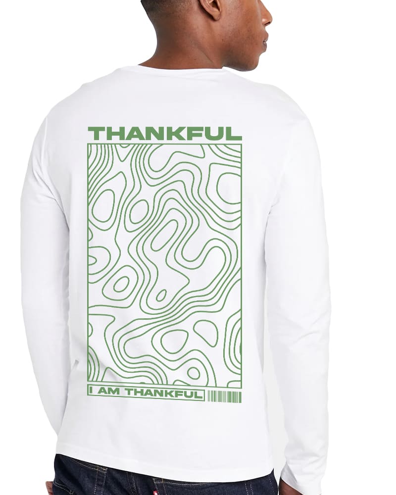 "THANKFUL" Printed Full Sleeve T shirt