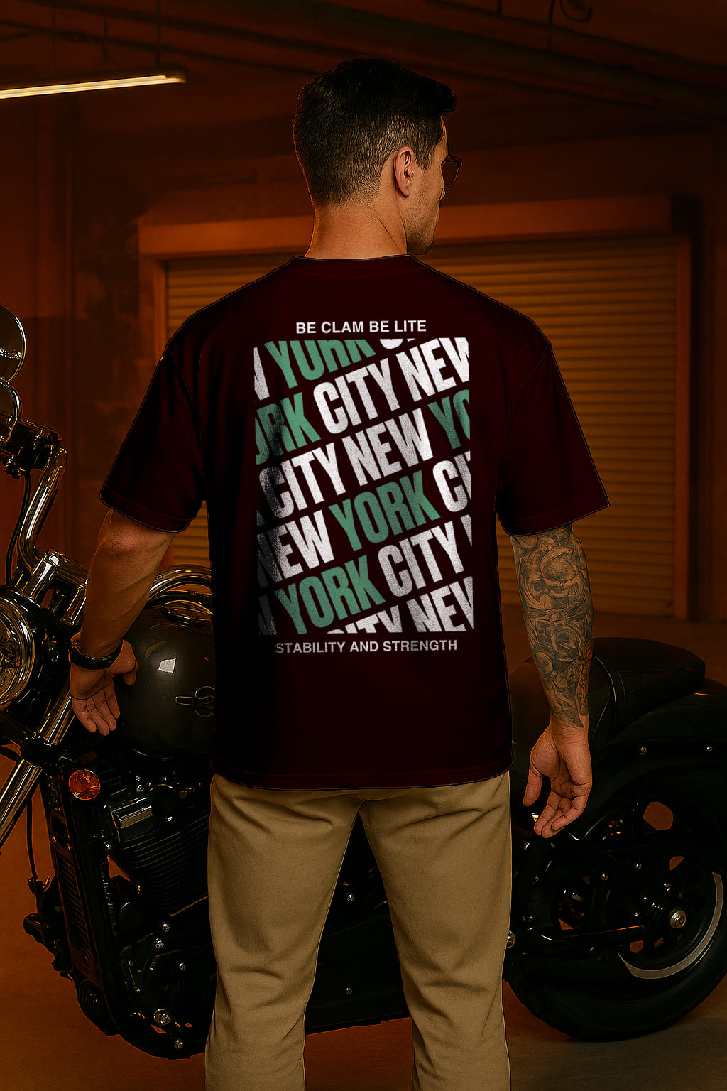 "NEWYORK" OVERSIZE PRINTED TSHIRT