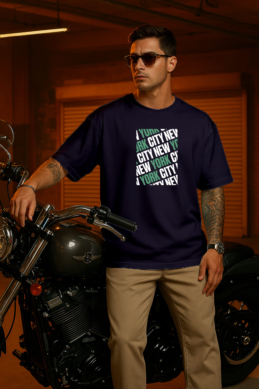 "NEWYORK" OVERSIZE PRINTED TSHIRT