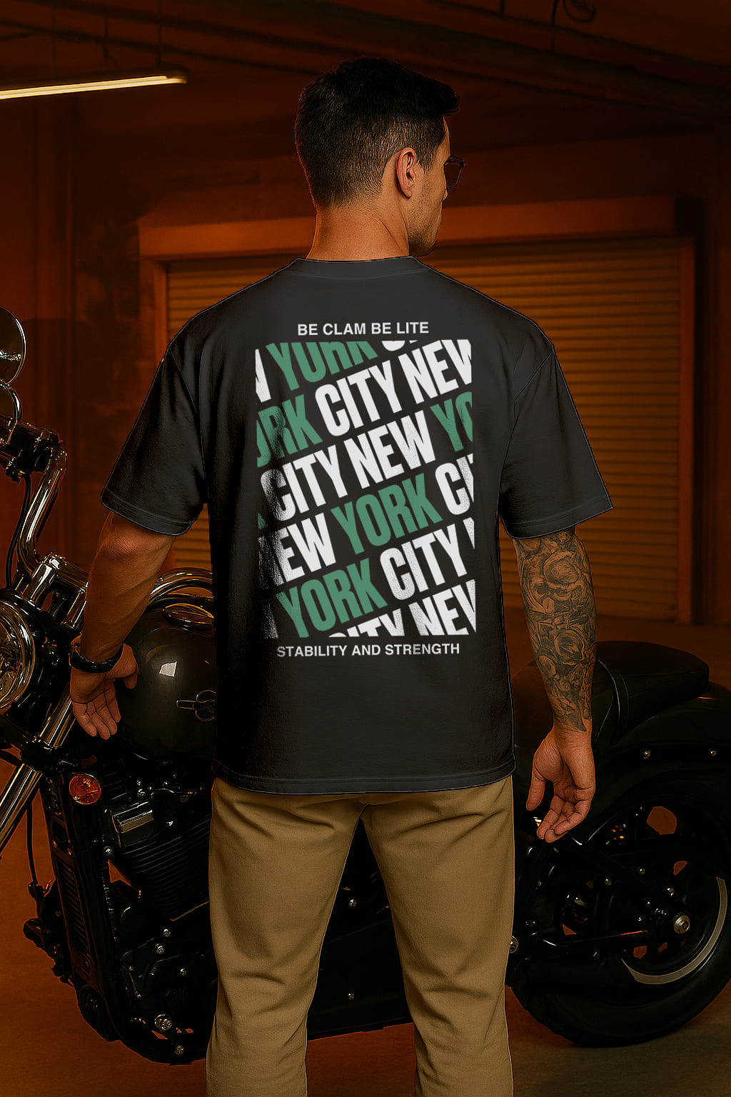 "NEWYORK" OVERSIZE PRINTED TSHIRT