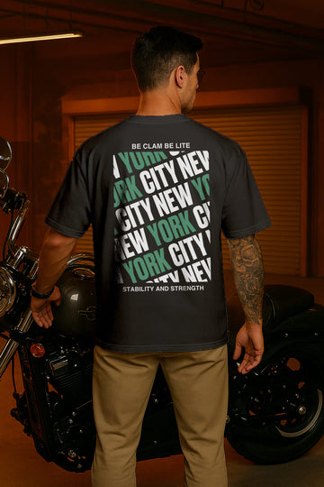 "NEWYORK" OVERSIZE PRINTED TSHIRT