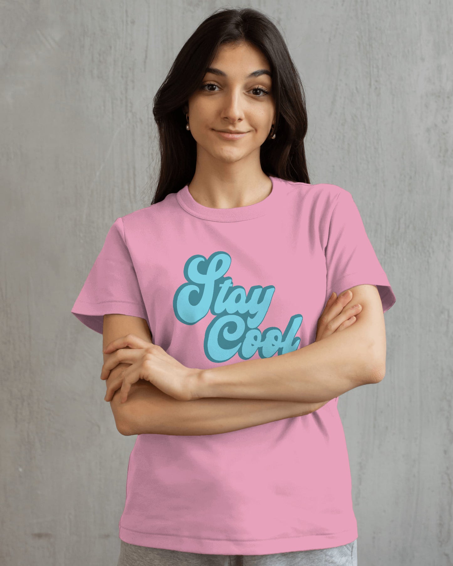 "STAY COOL" Printed T shirt for Women