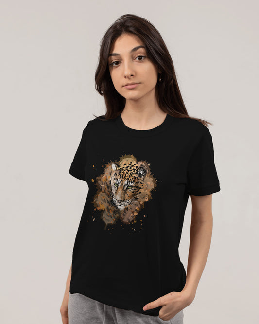 "CHEETAH" Printed T shirt for Women