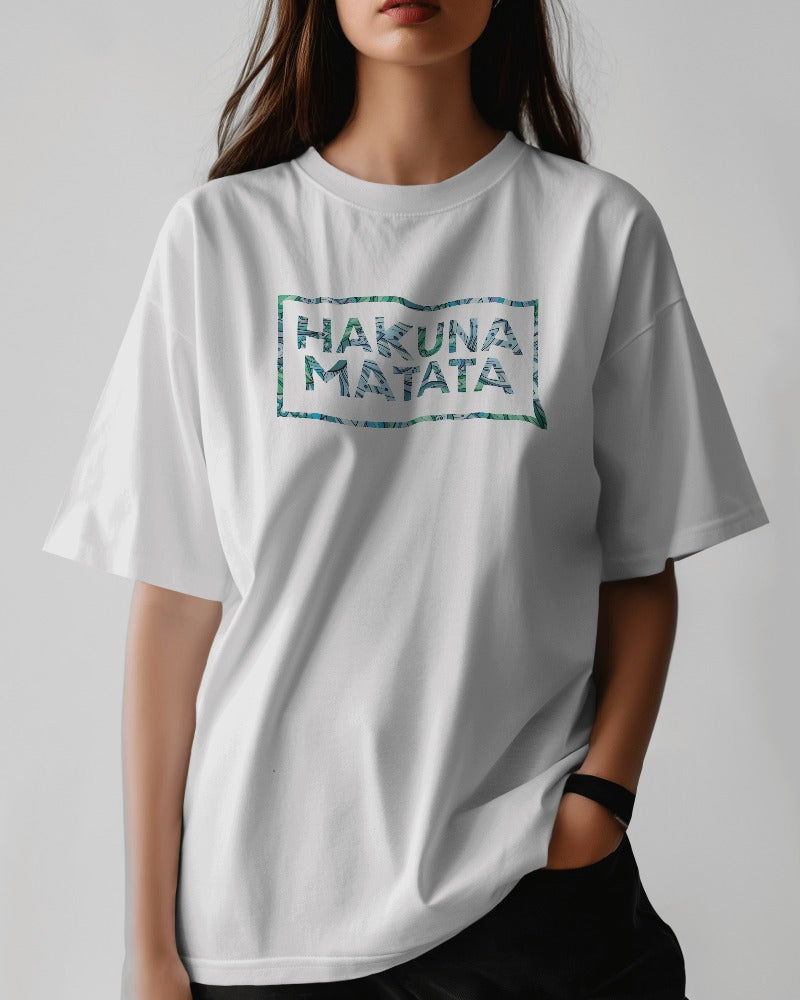 "HAKUNA MATATA" Printed T shirt for Women